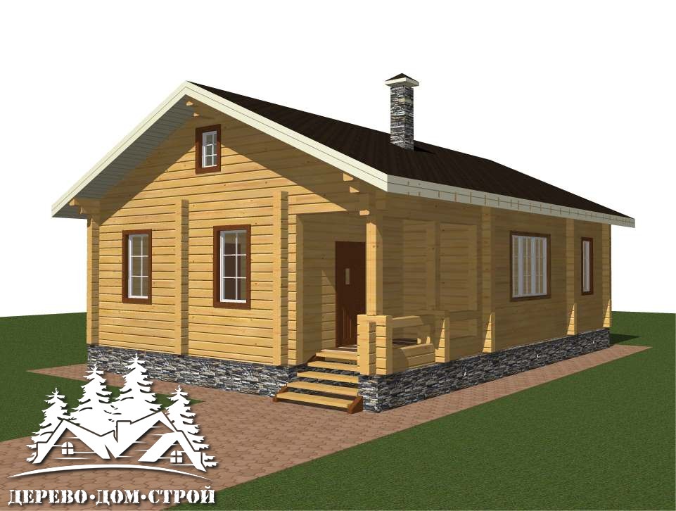 Проект одноэтажного деревянного дома из бруса – ДПБ 381