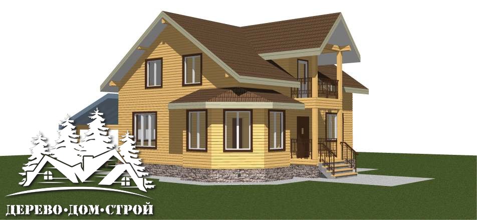 Проект одноэтажного деревянного дома с мансардой из бруса – ДПБ 402