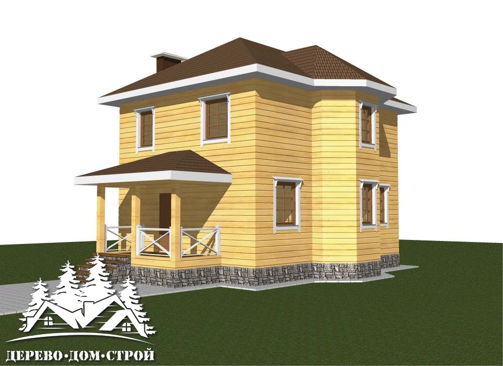 Проект одноэтажного деревянного  дома с мансардой из бруса – ДБС 407