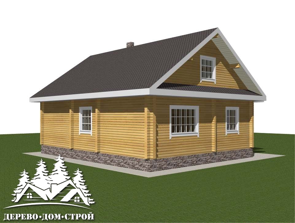 Проект одноэтажного деревянного дома из бруса – ДПБ 384