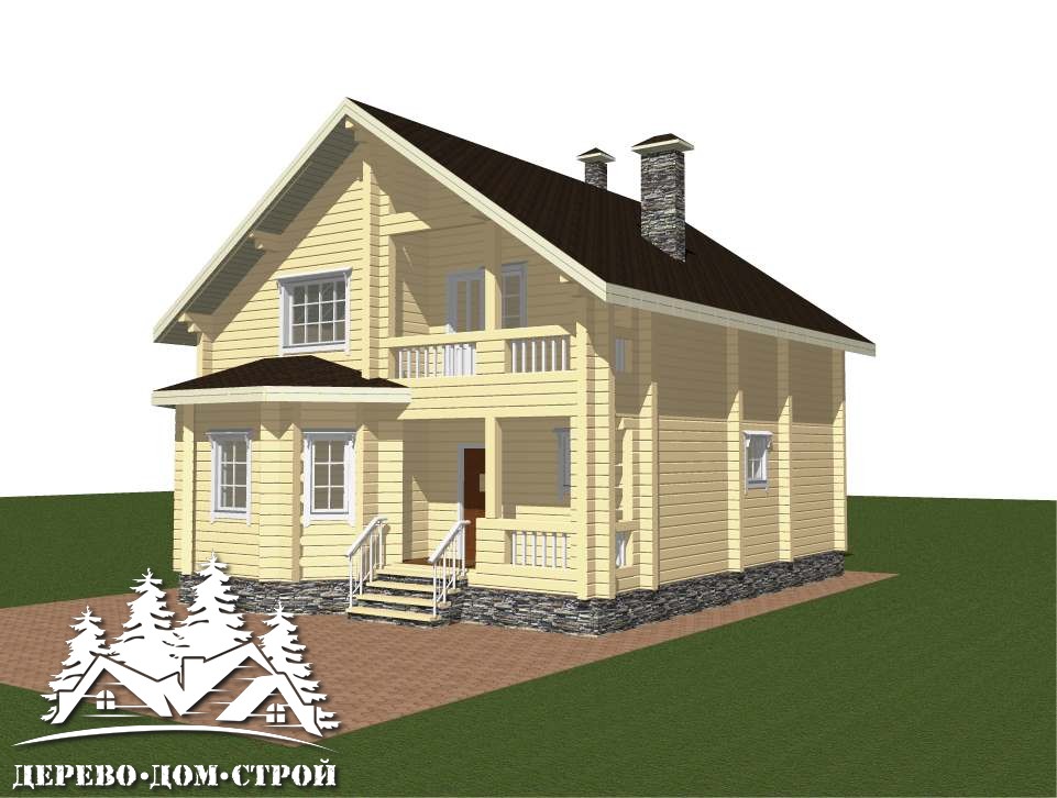 Проект одноэтажного деревянного дома из бруса – ДПБ 390