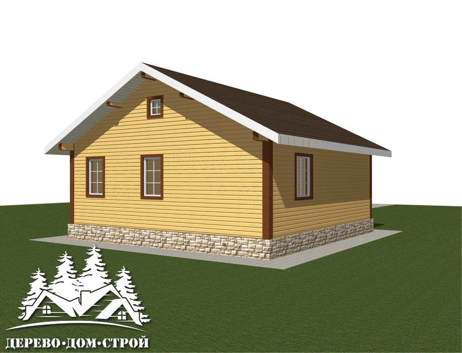 Проект одноэтажного деревянного  дома из бруса – ДБС 398