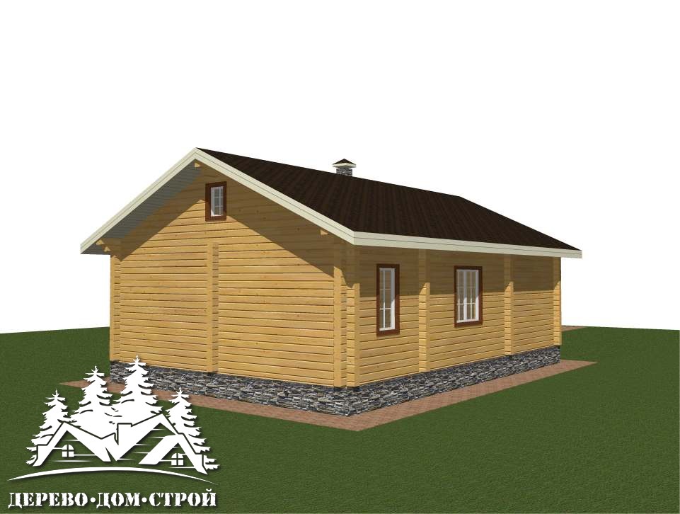 Проект одноэтажного деревянного  дома из бруса – ДБС 381