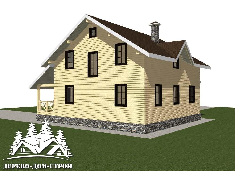 Проект одноэтажного деревянного дома с мансардой и террасой из бруса – ДПБ 391