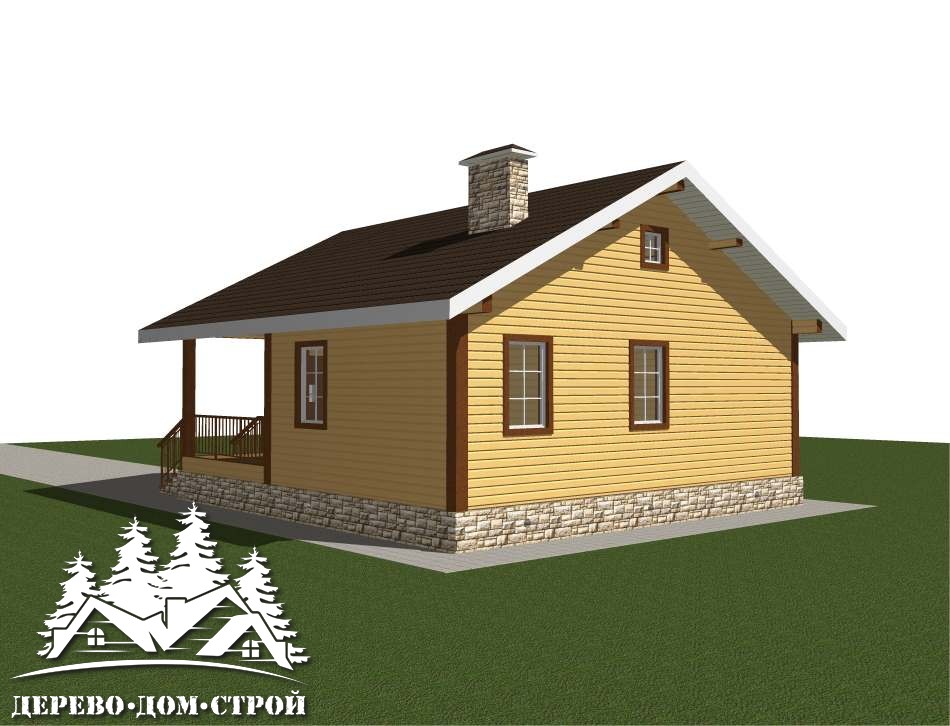 Проект одноэтажного деревянного дома из бруса – ДПБ 398