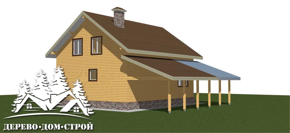 Проект одноэтажного деревянного дома с мансардой из бруса – ДПБ 402