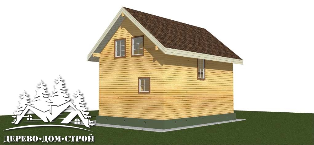 Проект одноэтажного деревянного дома с мансардой из бруса – ДПБ 405