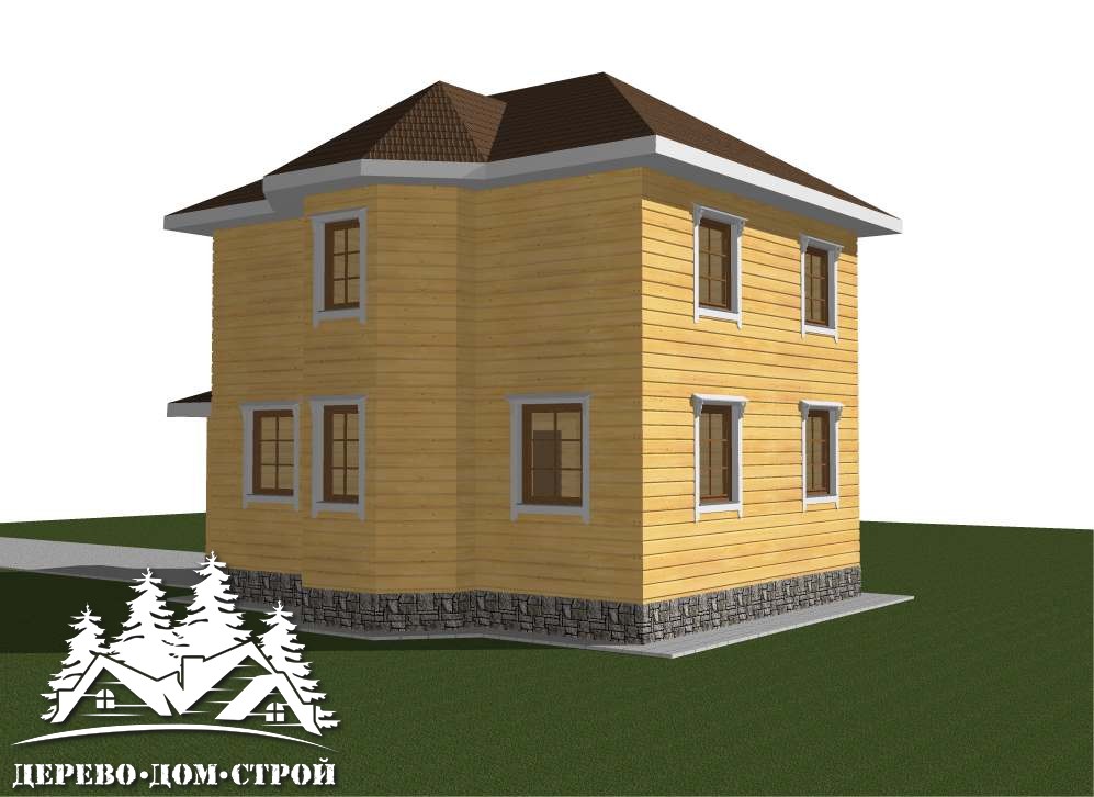 Проект одноэтажного деревянного  дома с мансардой из бруса – ДБС 407
