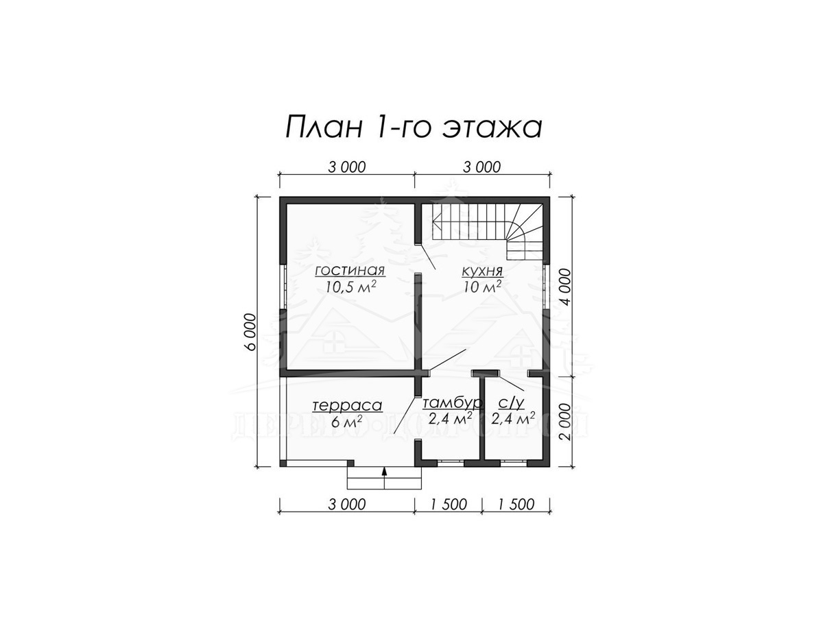 Проект одноэтажного каркасного дома с мансардой и террасой – ДК 043
