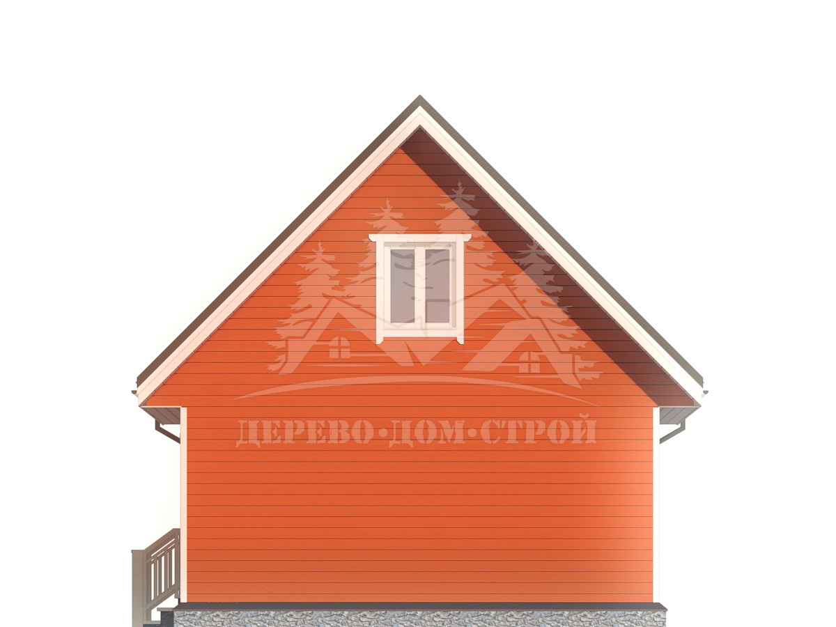Проект одноэтажного каркасного дома с мансардой – ДК 067