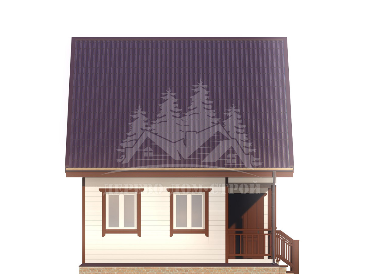 Проект каркасного дома с террасой – ДК 078