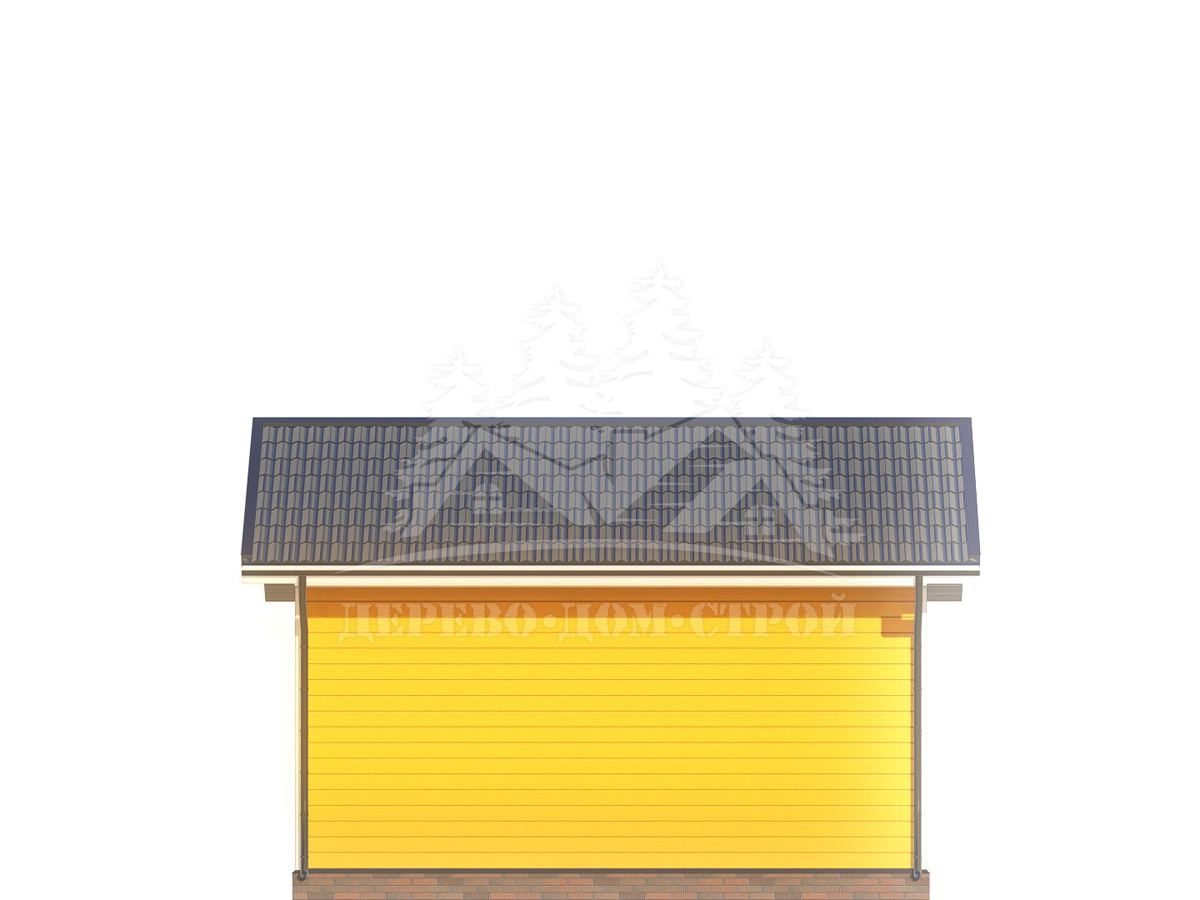 Проект одноэтажного каркасного дома с террасой – ДК 082