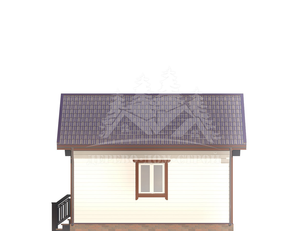 Проект одноэтажного каркасного дома с террасой – ДК 088