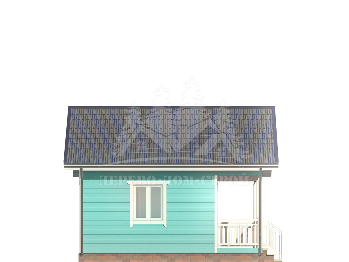 Проект одноэтажного каркасного дома с террасой – ДК 089