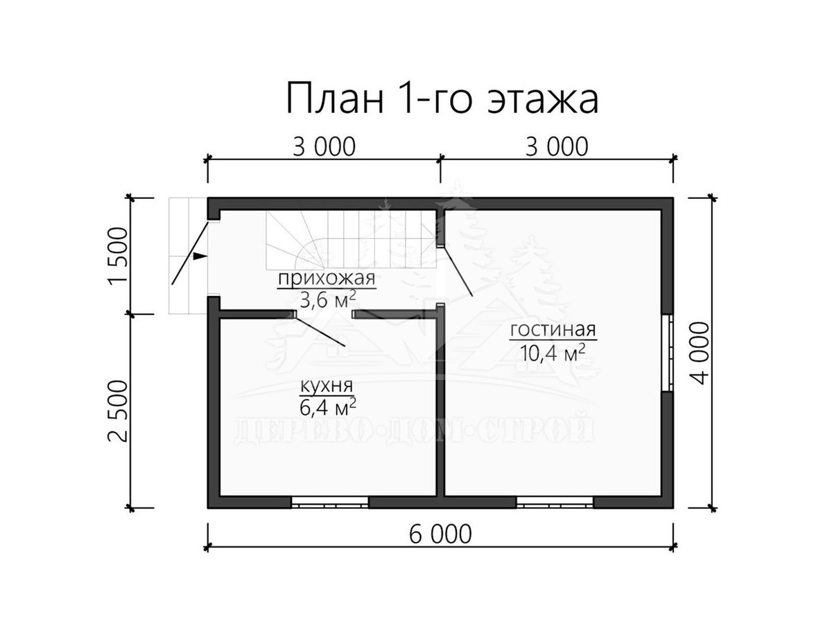 Проект одноэтажного каркасного дома с мансардой – ДК 091