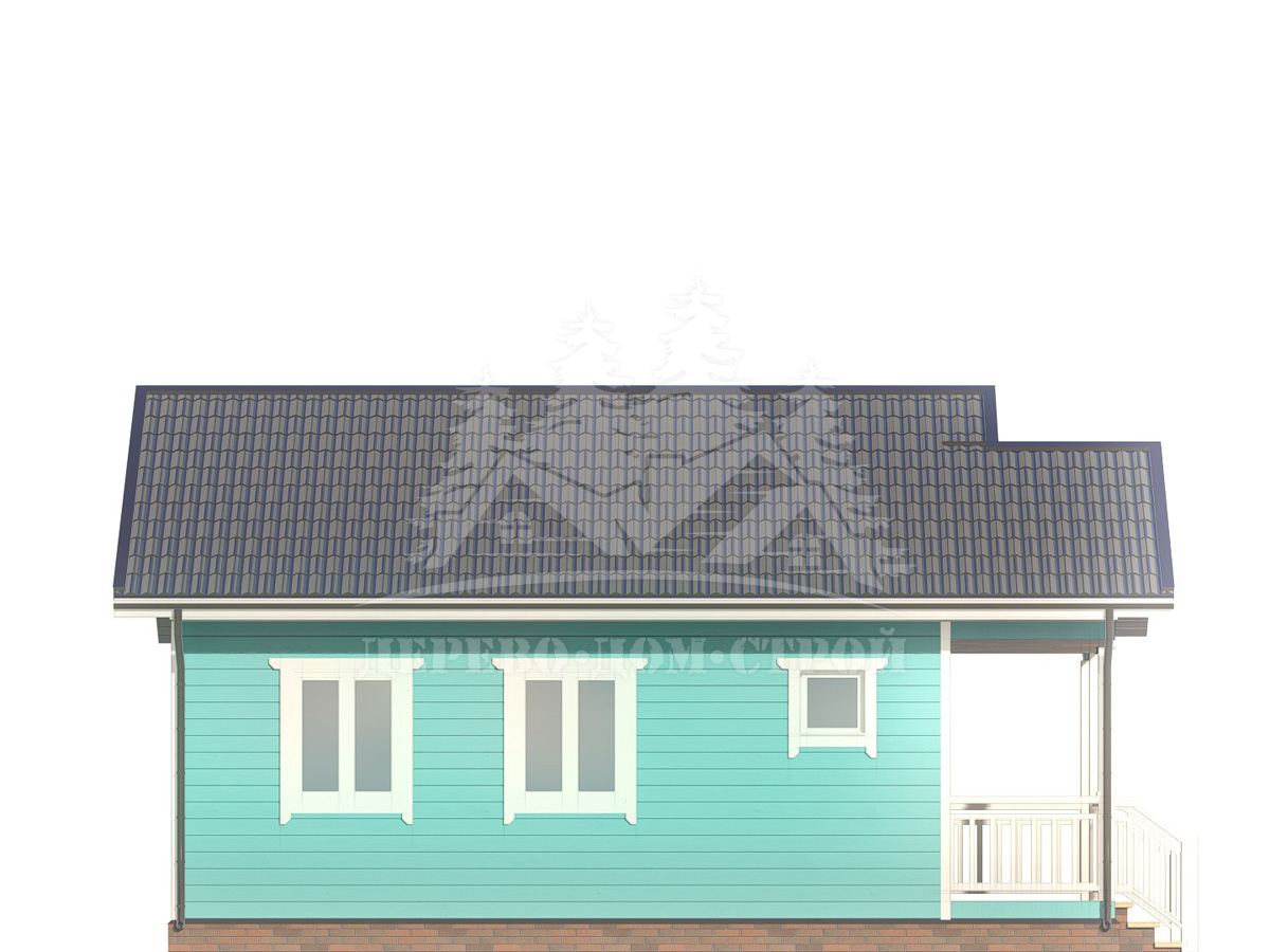 Проект одноэтажного каркасного дома с террасой – ДК 099