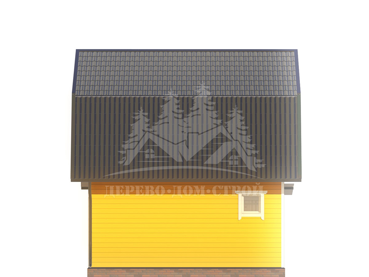 Проект одноэтажного каркасного дома с мансардой – ДК 122