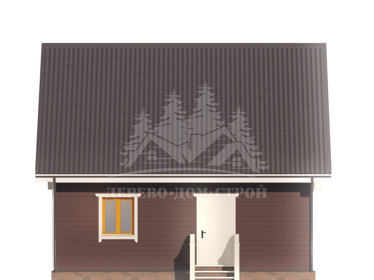 Проект одноэтажного каркасного дома с мансардой – ДК 140