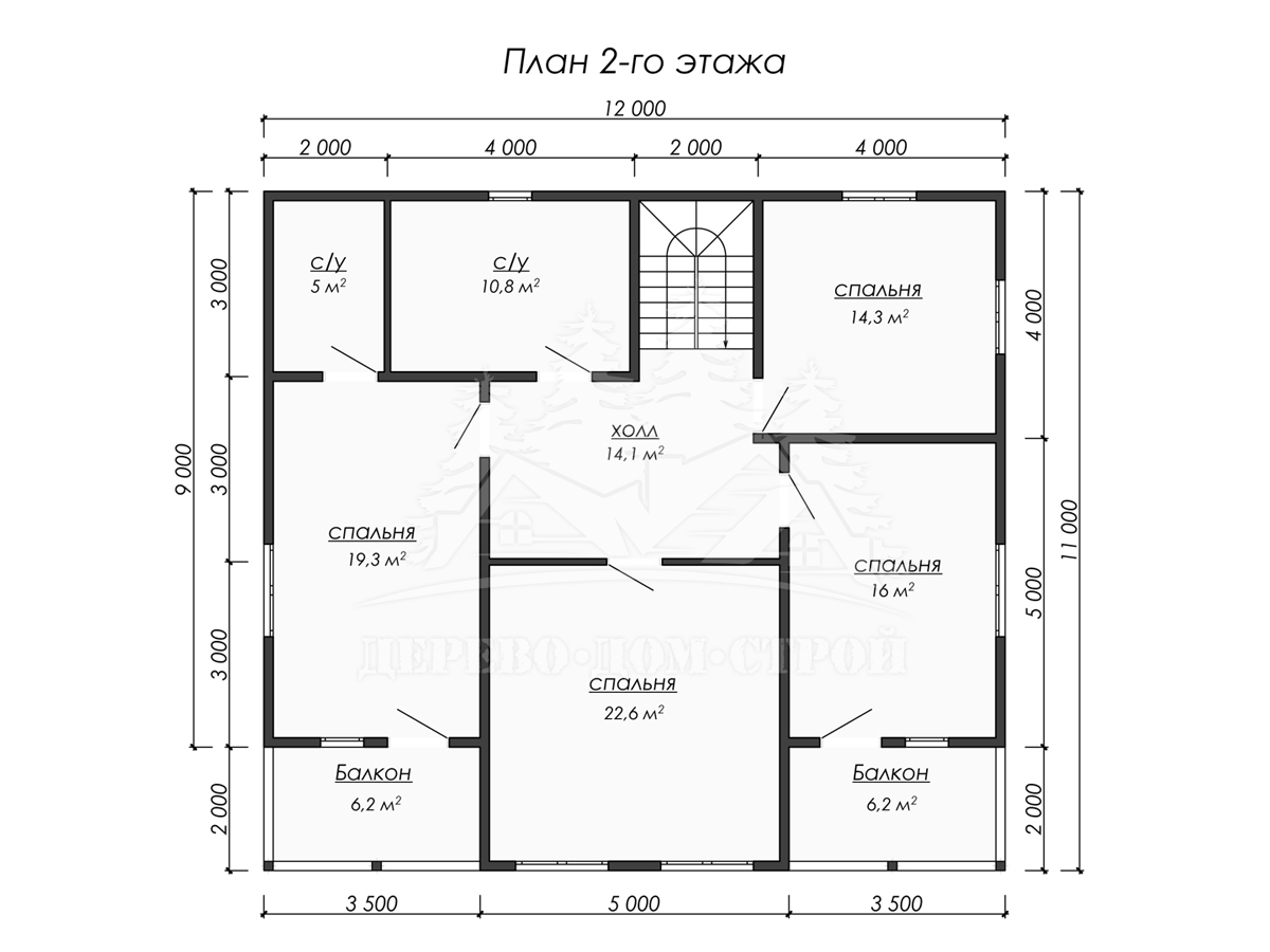 Проект двухэтажного каркасного дома с террасой – ДК 194